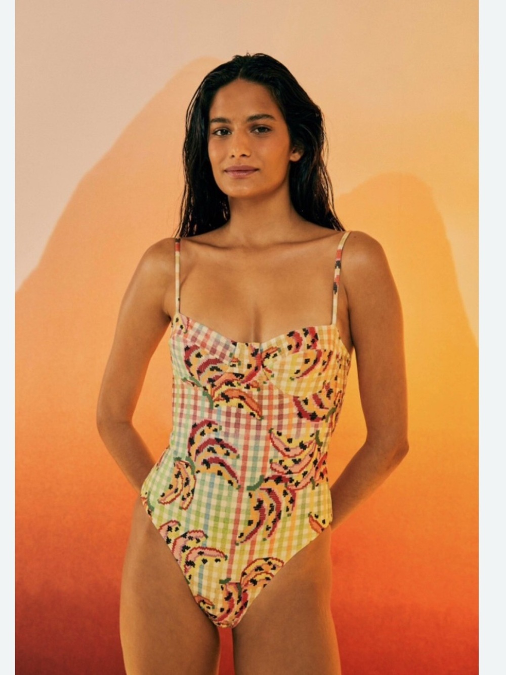 FARM Rio One-Piece Swimsuit with Banana Print